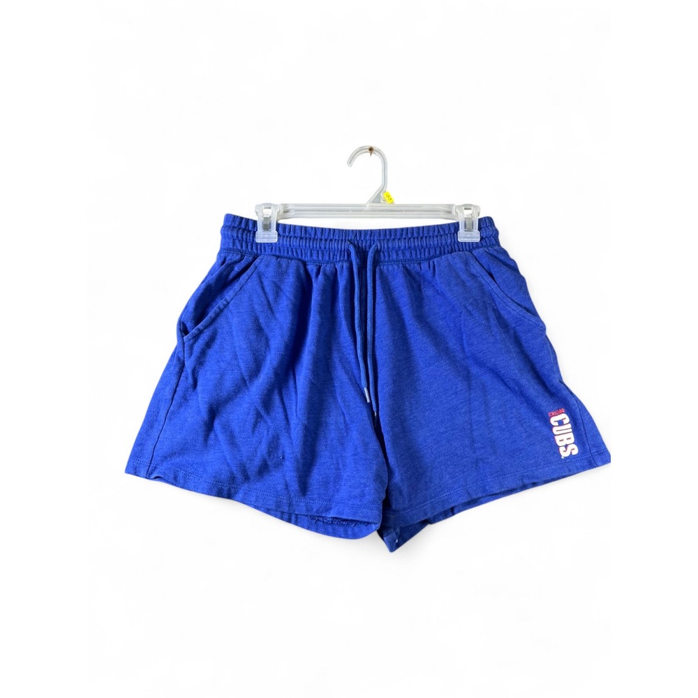 MLB Chicago Cubs Mens Royal Blue Fleece Sweat Shorts Campus Lifestyle Size M